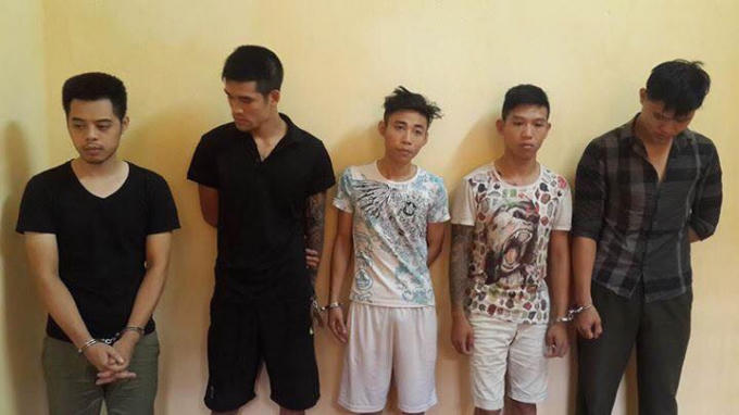 Các đối tượng bị bắt giữ.