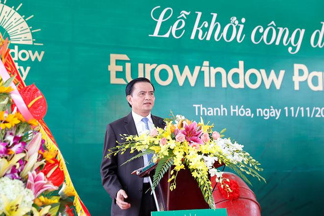 Ông Ngô Văn Tuấn – Phó Chủ tịch UBND tỉnh Thanh Hóa phát biểu tại buổi lễ khởi công dự án.