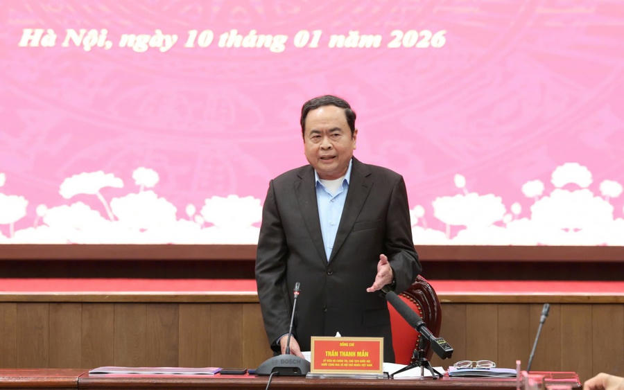 Chủ tịch Quốc hội Trần Thanh Mẫn phát biểu.