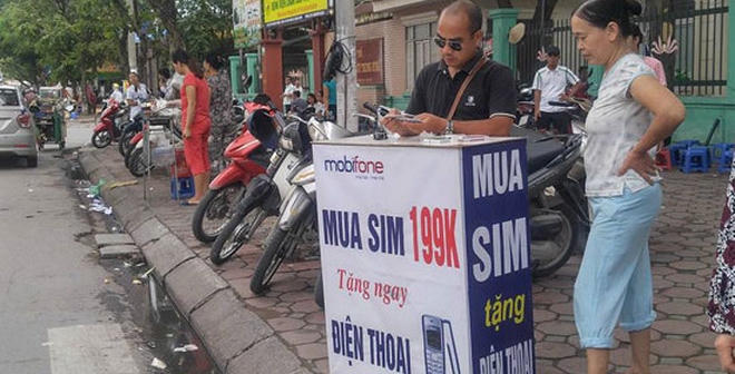 Dù mua sim ở đâu phải yêu cầu người bán đăng ký thông tin ngay lập tức. Ảnh minh họa.