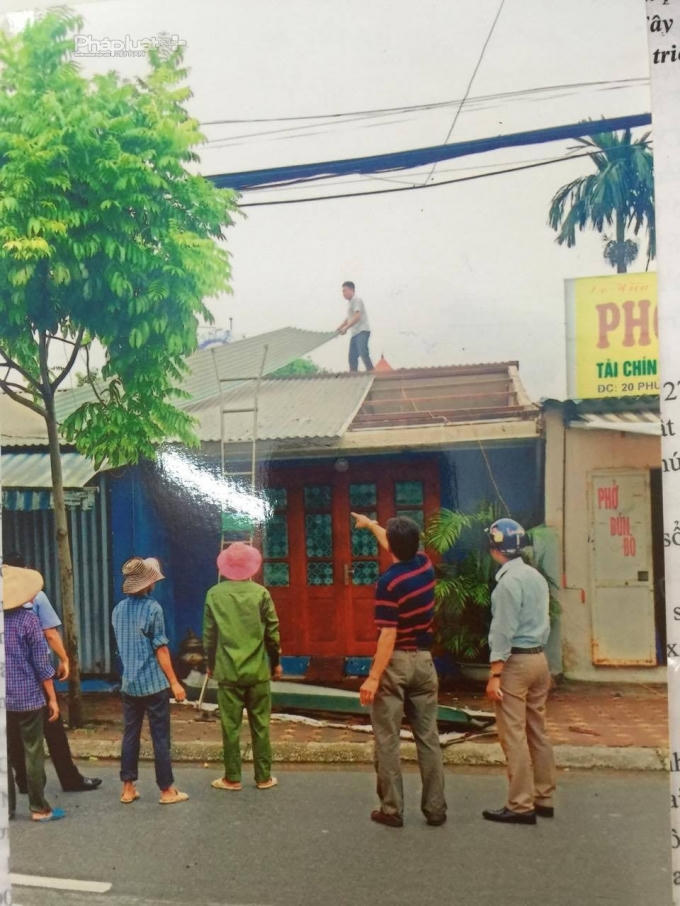 Công trình được cưỡng chế vào ngày 29/8/2014 (Ảnh người dân cung cấp.)