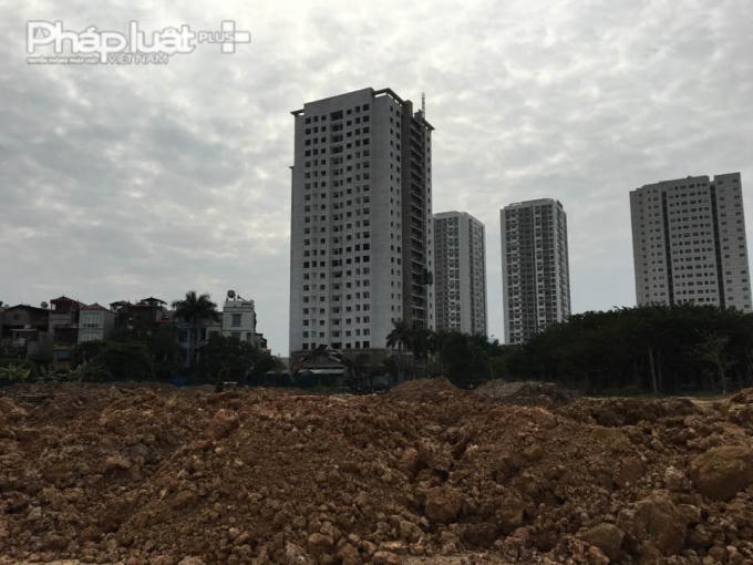 Diện tích 614m2 đất nhà bà Hòa đã bị cưỡng chế.