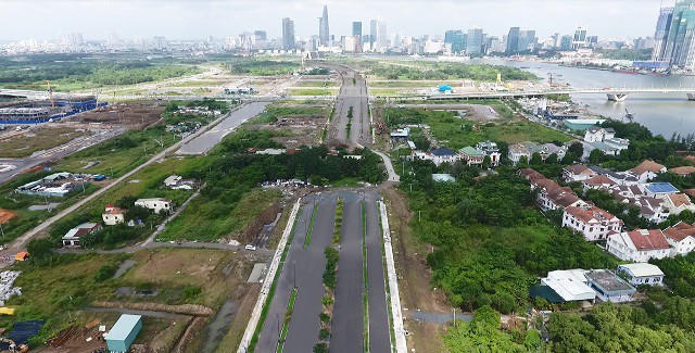 Tuyến R1 – Từ Nút giao C1 nhìn về Nút giao C2.
