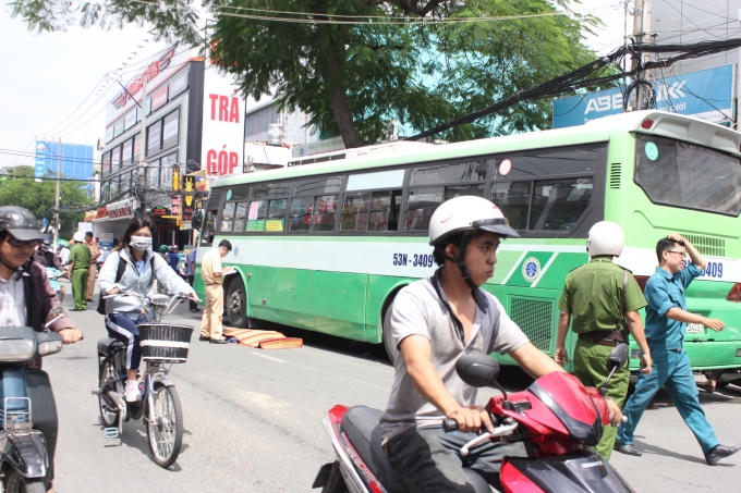 Hiện trường vụ tai nạn.