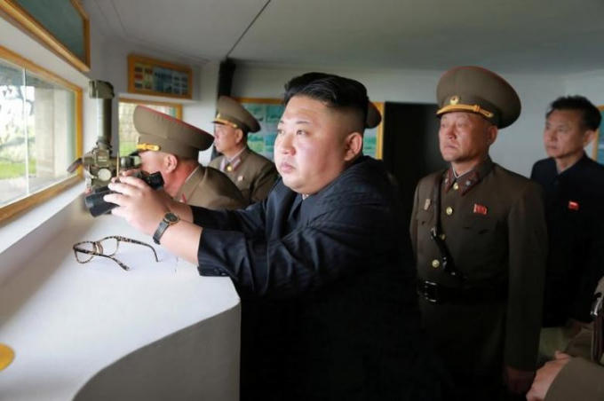 Nhà lãnh đạo Triều Tiên Kim Jong Un đã giám sát vụ phóng thử tên lửa hôm 14/5. (Ảnh: Reuters)