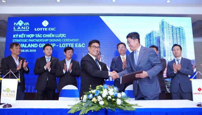 Lotte E&amp;amp;C trở thành nhà thầu thi công chính cho 3 dự án căn hộ cao cấp do Novaland phát triển.