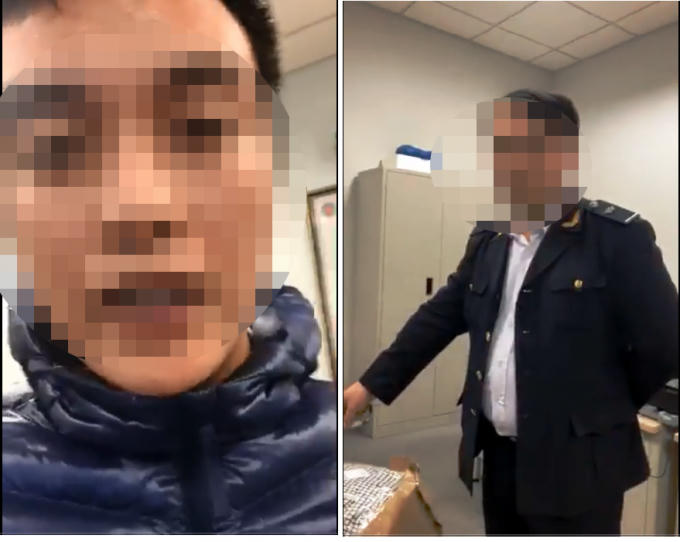 Một số nhân viên Hải quan Sân bay Nội Bài xuất hiện trong clip.