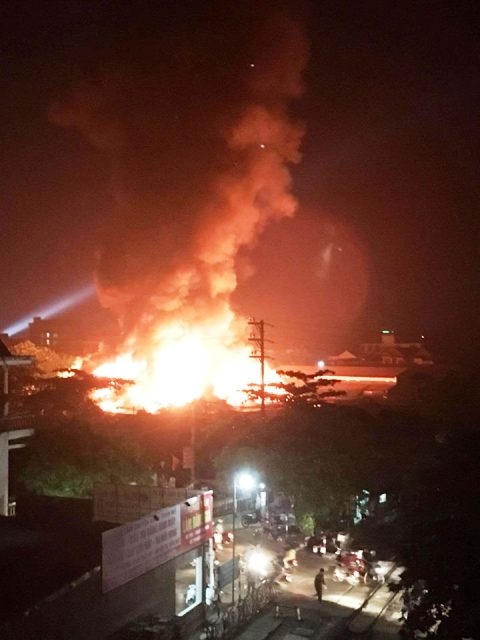 Chợ Sơn - Hương Khê vào 21h tối qua, 17/9.