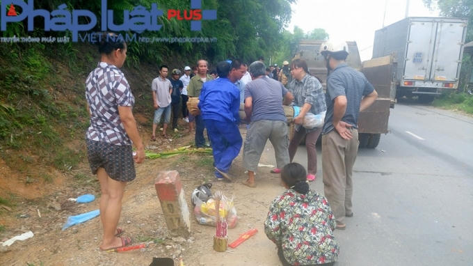 Hiện trường vụ tai nạn.