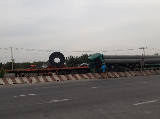 Hiện trường vụ tai nạn.