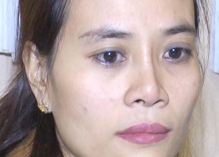 Lê Thị Thanh tại cơ quan điều tra. (Ảnh: Công an Thanh Hóa)