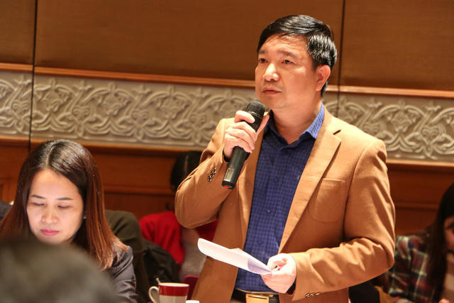 Ông Nguyễn Tiến Dũng – Phó giám đốc, Sở GD&ĐT Nam Định góp ý cho Dự thảo.