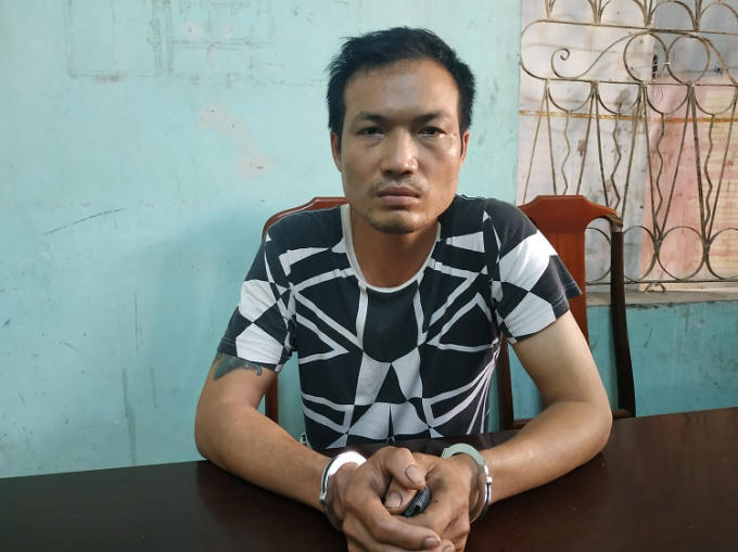 Trịnh Xuân Hoà tại cơ quan công an.