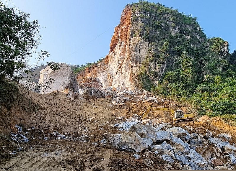 Sạt lở tại mỏ đá Lân Đăm 2.
