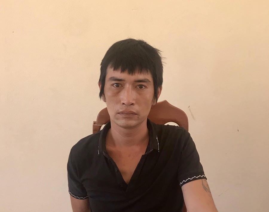 Đối tượng Nguyễn Văn Thành (tức Thành bêu), tại cơ quan Công an.