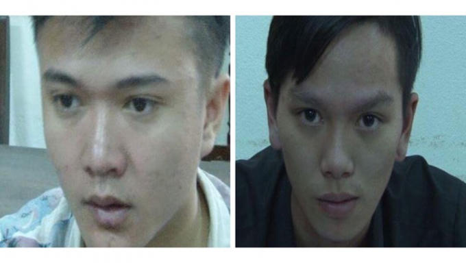 Các đối tượng tại cơ quan Công an.