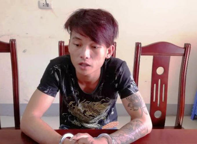 Đối tượng Nguyễn Văn Đức tại cơ quan Công an.