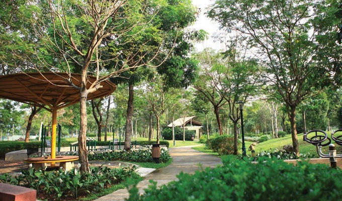 Các nhà kiến tạo mảng xanh đã khéo léo quy hoạch để tối ưu các vị trí cắm trại, cung đường chạy bộ, đạp xe, các “phòng gym” ngoài trời.