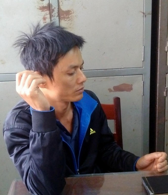 Nghi phạm Trương Văn Dũng tại cơ quan CSĐT Công an TP Pleiku