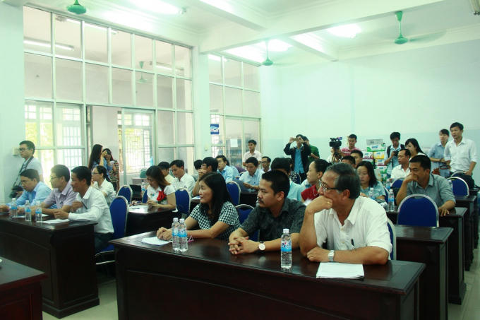 Buổi họp báo có các nhà tài trợ và đại diện nhiều cơ quan báo chí tham gia.