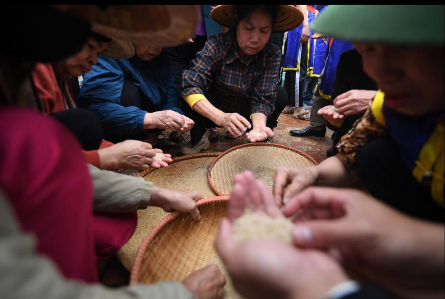 Khâu chọn lựa gạo kỹ càng