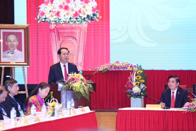 Chủ tịch Nước Trần Đại Quang phát biểu trong buổi ký kết.