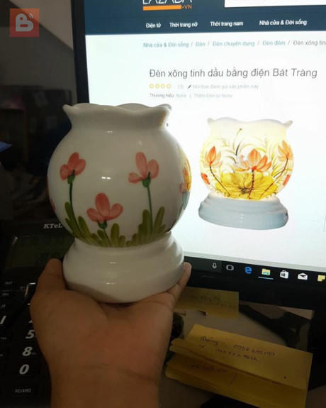 Đèn nến thơm khi đặt trên mạng và thực tế những gì nhận được