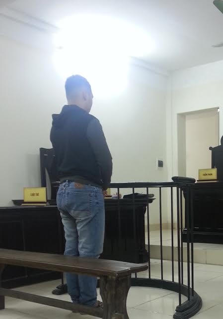 Trần Mạnh Duy tại phiên tòa.