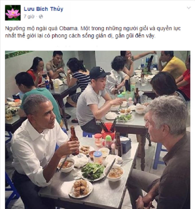 Facebooker Lưu Bích Thủy.