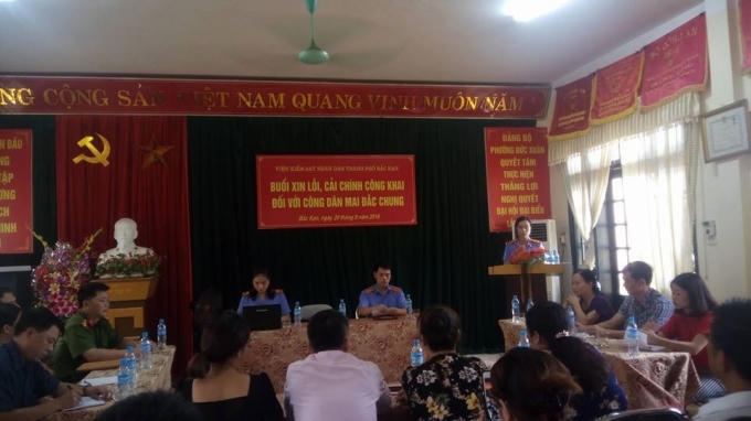 Trước đó, ngày 20/9, VKSND TP Bắc Kạn đã công khai xin lỗi ông Mai Đắc Chung (32 tuổi), trú tại phường Đức Xuân, TP Bắc Kạn.