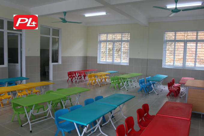 Trường mầm non có vốn đầu tư nước ngoài được xây dựng khang trang, hiện đại.