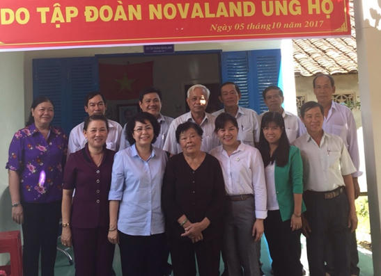 Novaland đã hỗ trợ kinh phí xây dựng 22 nhà tình nghĩa năm 2017