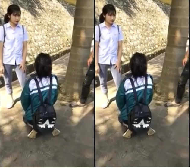Những nữ sinh này còn bắt bạn quỳ xuống xin lỗi, nếu không sẽ đánh tiếp.