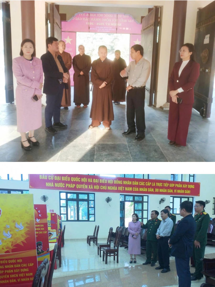 Qua kiểm tra thực tế cho thấy, các điểm bầu cử tại các đơn vị quân đội, cơ sở cai nghiện và cơ sở tôn giáo đã chủ động triển khai các phần việc theo đúng kế hoạch của Ủy ban Bầu cử xã