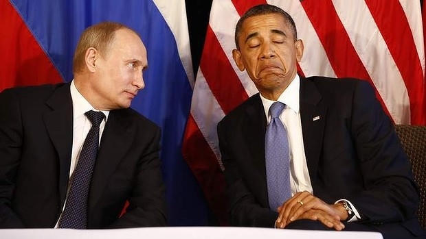 Hình ảnh hài hước của cặp đôi Obama - Putin.