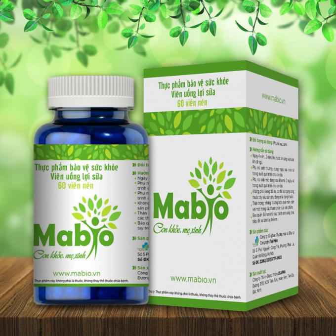 Viên uống lợi sữa MABIO. Ảnh: Internet.