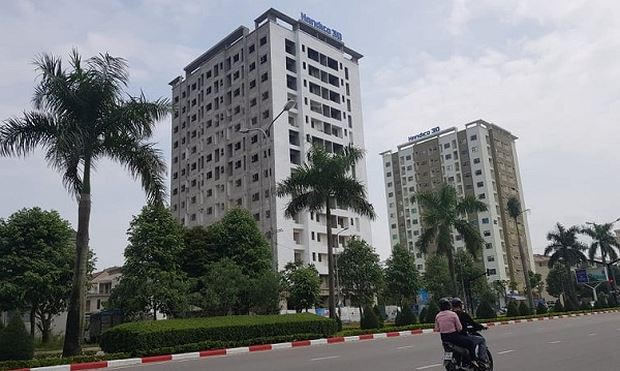 Dự án chung cư phía Đông Đại lộ Lê - Nin của Cty CP Đầu tư và Phát triển nhà Hà Nội số 30.   Ảnh: Báo Xây dựng.