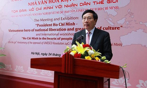 Phó Thủ tướng Phạm Bình Minh phát biểu tại buổi lễ. (Ảnh: VGP)