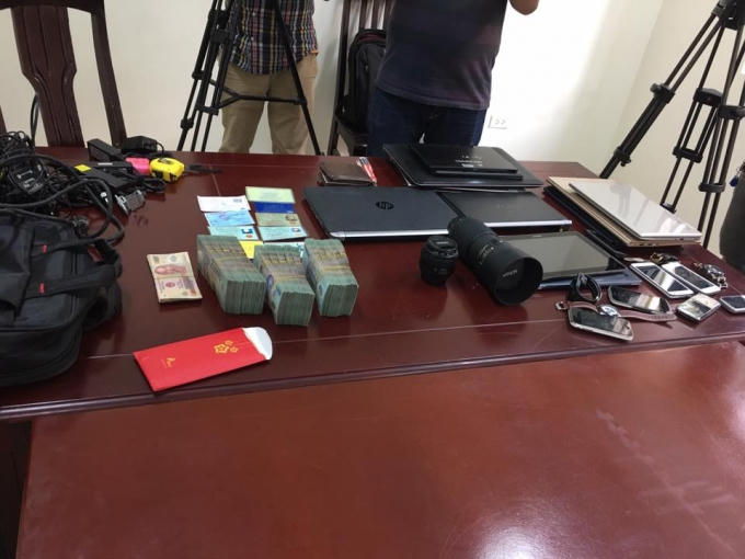 Số tang vật mà Công an thu giữ được.