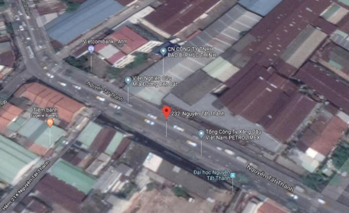 Khu đất số 232 Nguyễn Tất Thành. Ảnh: Google Map
