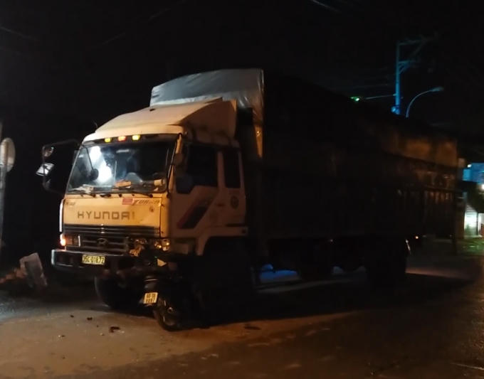 Hiện trường vụ tai nạn.