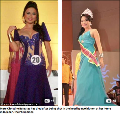 Mary Christine Balagtas từng đăng quang một cuộc thi hoa hậu tại Philippines. (Ảnh chụp từ màn hình Daily Mail)
