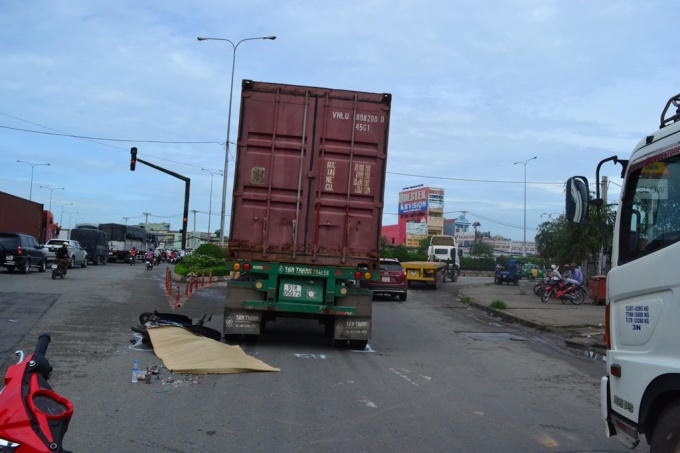 Hiện trường vụ tai nạn.