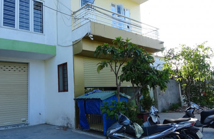 Nhà của đối tượng Trần Thái Bảo (màu vàng) tại khu vực 9,2ha.