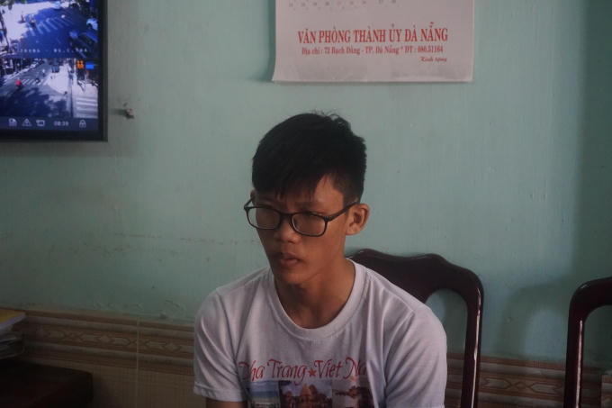 Đối tượng Xuân tại cơ quan cảnh sát điều tra.