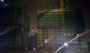 Tòa nhà Cienco 5 đang xây dựng đã xảy ra vụ sập giàn giáo làm 3 công nhân bị thương. Ảnh Trần Thường.