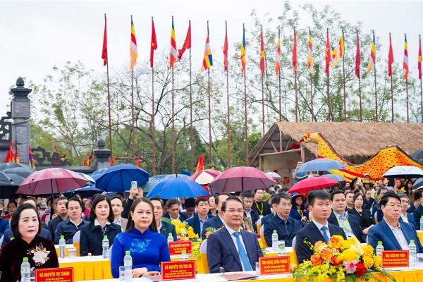 Các đại biểu dự khai Hội xuân Bái Đính Xuân Bính Ngọ 2026.