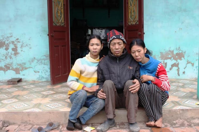 Ba bố con cựu binh Trương Phi Hùng.