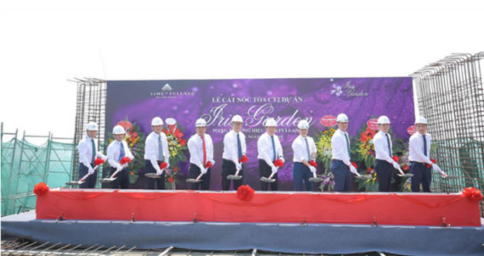 Hình ảnh tại lễ cất nóc tòa nhà CT2.