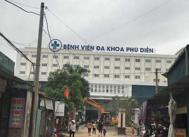 BVĐK Phủ Diễn - nơi Cao Văn Hưng vác súng tìm đối thủ để trả thù, song không thấy nên đã nổ súng gây náo loạn bệnh viện.